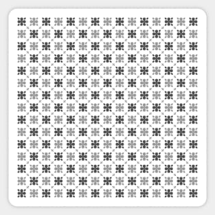 Dark and Light Grey Flower Pattern Sticker